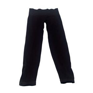 SPANX Black Leggings with Zipper Accent